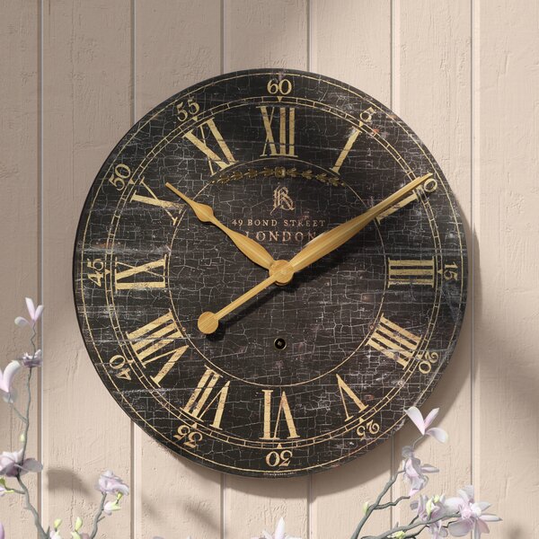 Lark Manor SaintBenoit 18" Round Wood Wall Clock